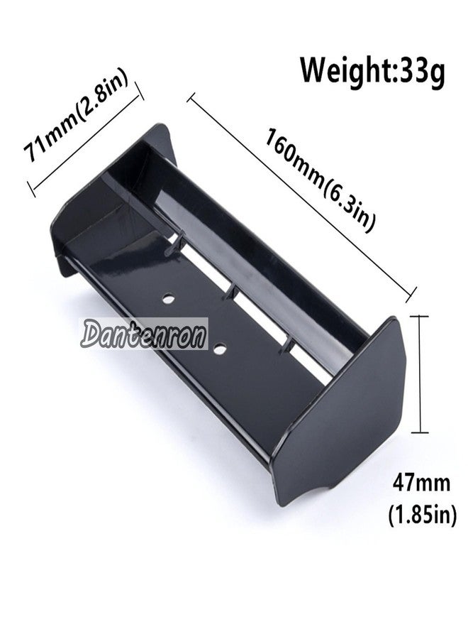 Dantenron 1/10 RC Car Force Rear Spoiler High Down Force Body Wing Tail Compatible with 1:10 Scale RC Off Road Short Course Truck Buggy Racing Car (Black) - Image 2